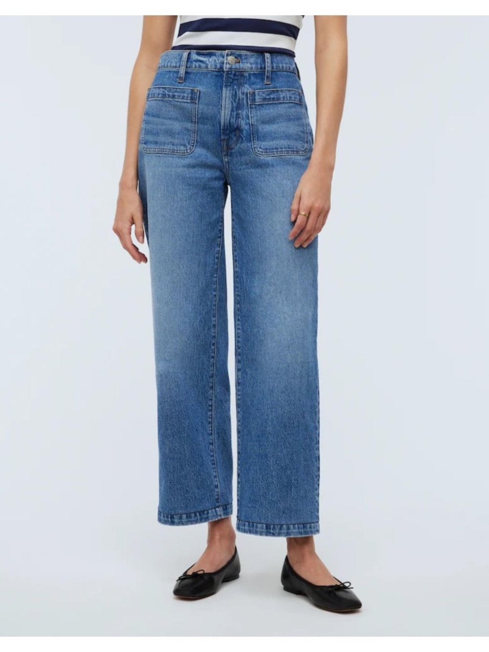 Madewell The Emmett Wide-Leg Jean: Patch Pocket Edition